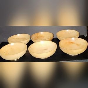 Lot of 6 Vintage Mod (Made In Japan) Wooden Bowls